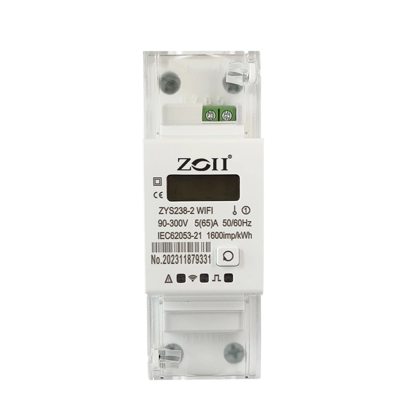 Zoii Tuya Single Phase WiFi Smart Energy Meter 65A DIN Rail Timer Power Consumption Monitor Kwh Meter Solar Use Watt Hour Meter