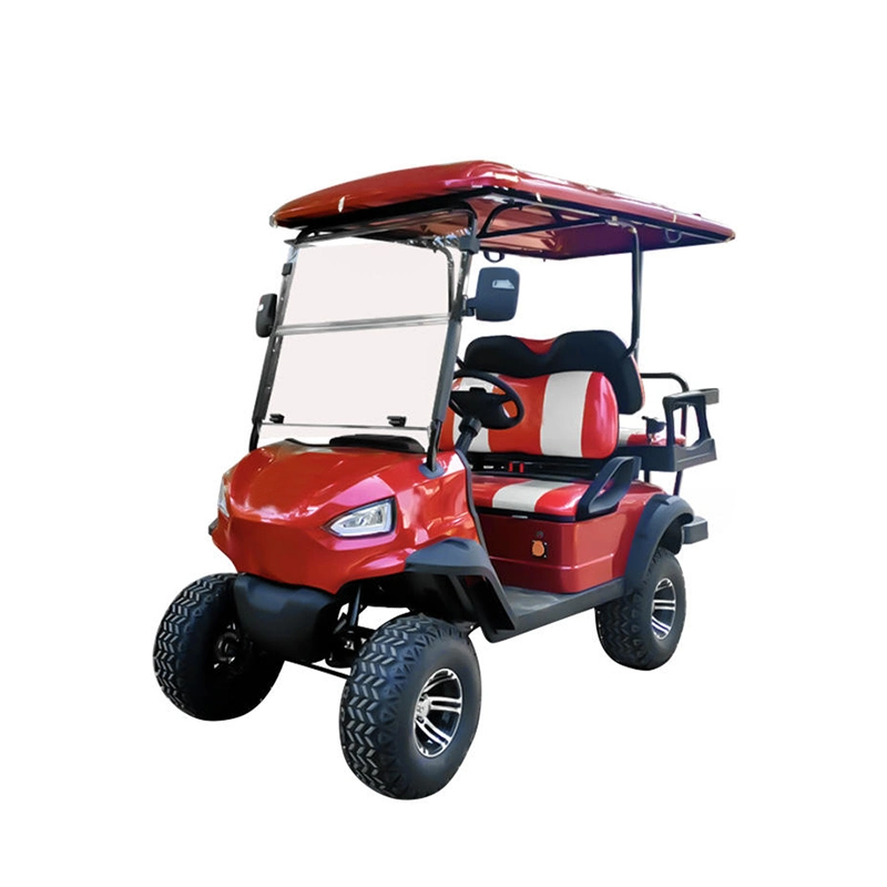 Resort Street Legal 2+2 Passagiere Carts Electric 4 Wheel Elektrischer Golfwagen