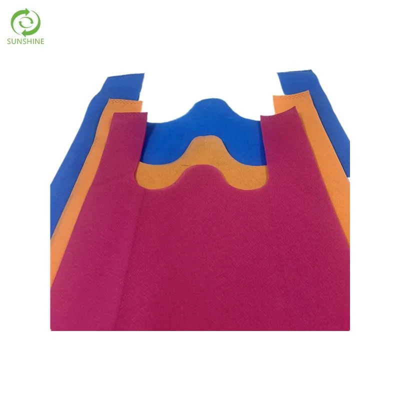 Multiple Colour Eco-Friendly Cheap Nonwoven T-Shirt/W Cut Shopping Bags