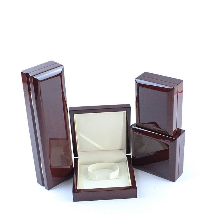 Wooden High-End Piano Lacquer Locket Bracelet Necklace Ring Direct Manufacture Packing Gift Jewelry Box