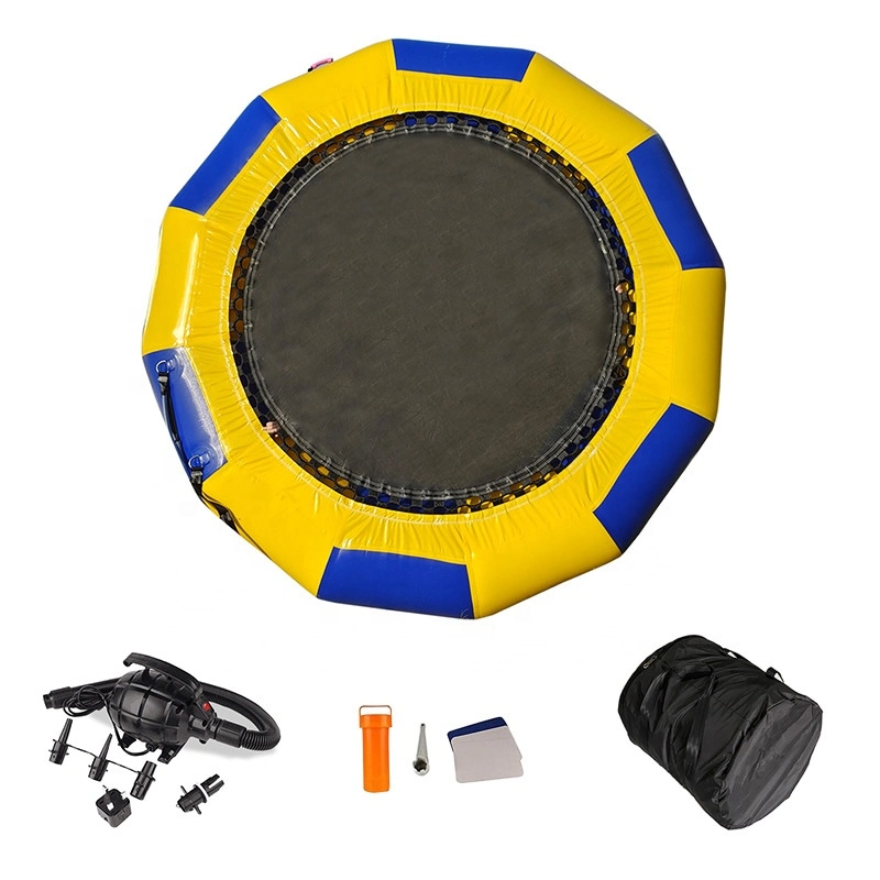 Juguetes de agua divertidos personalizable 0,9mm PVC tarpaulin trampolín de agua inflable