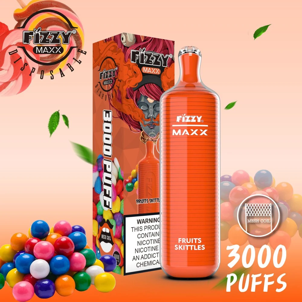 Dernière Original Fizzy Factory Maxx 3000 Puff Mesh Vape Bar portable à usage unique de la bobine E cigarette