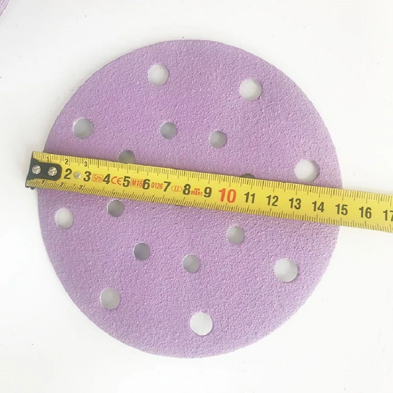 Purple Ceramic Hook and Loop Sand Paper Abrasive Sanding Discs 40-2000#