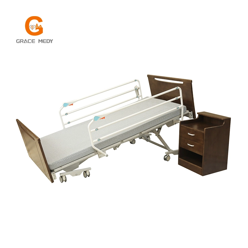 Hospital Equipments Foldable Electric Multi-Functional Nursing Care Bed for Home