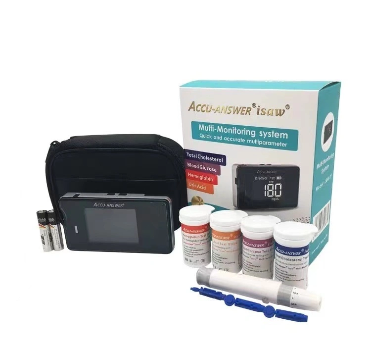 High quality/High cost performance Glucometro Anemia 4 in 1 Test Kit Cholesterol Uric Acid Hemoglobin Blood Glucose Meter