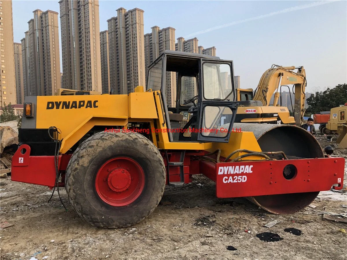 Los pequeños de compactación del suelo utilizado DYNAPAC CA25D Road Roller