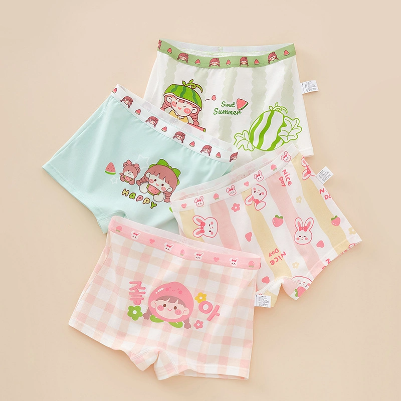 Cute Girl Crotch Anti-Slip Soft Cotton Seamless Invisible Children Kids Panty Underwear