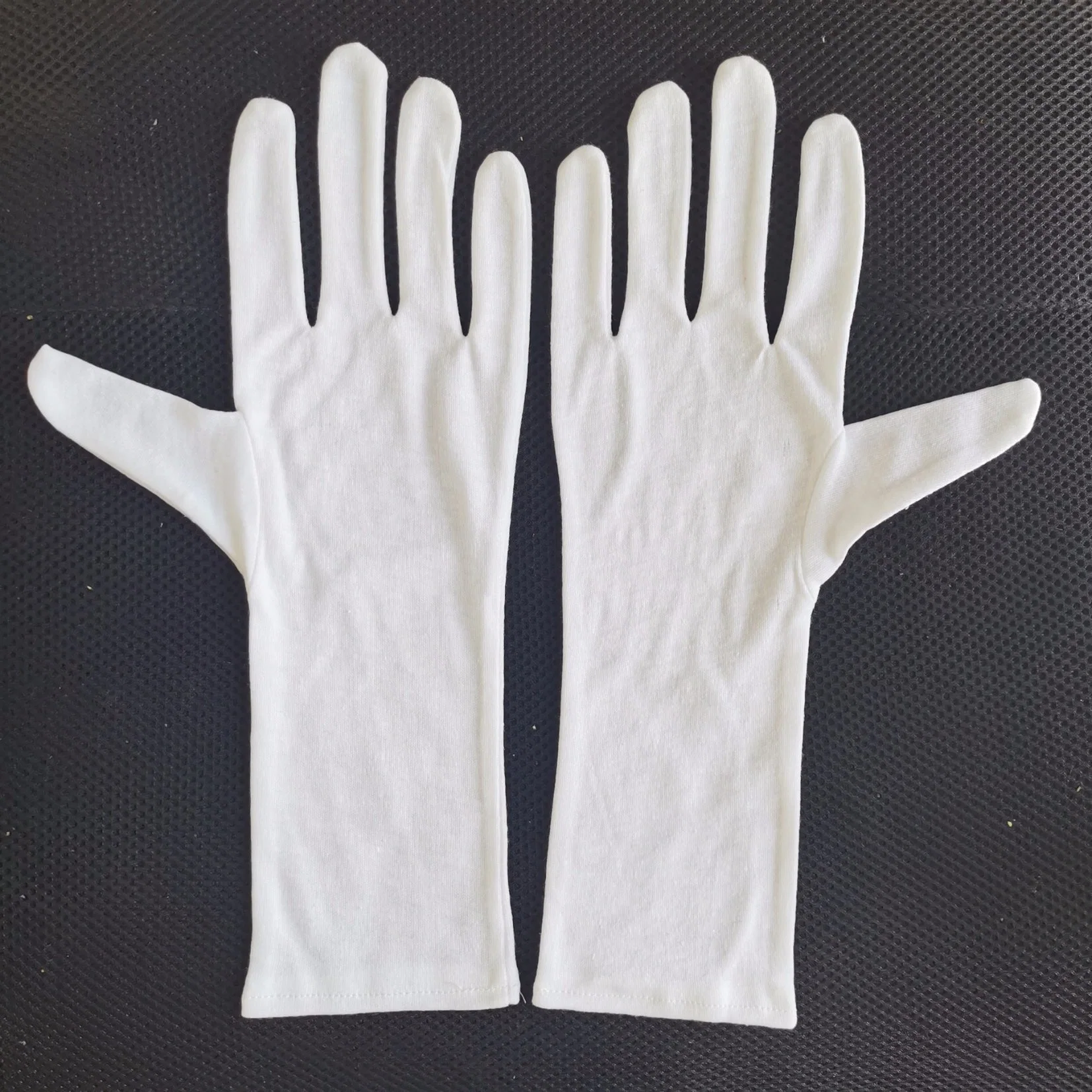 OEM Custom Marching Band White Cotton Gloves Ceremony Cotton Gloves Good Quality Cotton Safety Gloves by Jinlongyuan