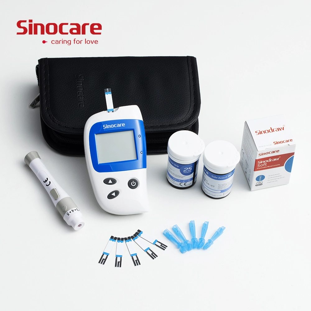 Sinocare CE dispositivo de monitorización de glucosa ISO Homecare Gluco Medidor para Diabetes