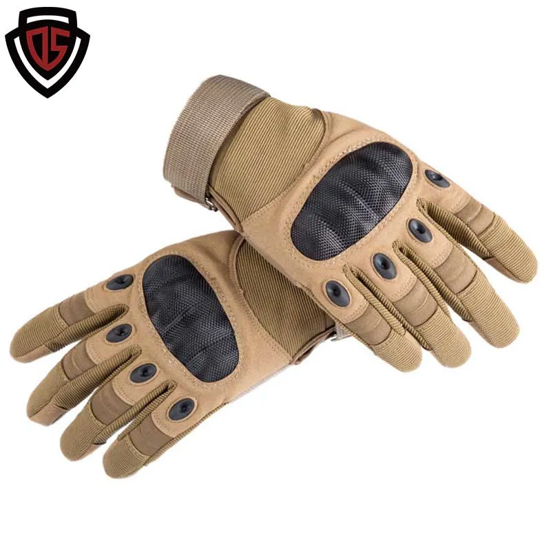 Double Safe Army Military Tactical Touch Screen Rubber Army Military Hard Knuckle Full Finger Gloves for Combat