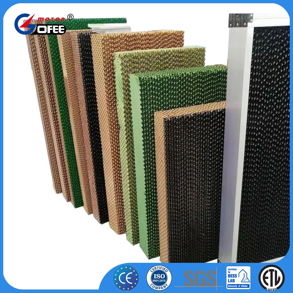 Evaporative Ventilation Low Temperature Cooling Pad Wet Curtain Pipe PVC Aluminum Deep Poultry House Livestock Greenhouse