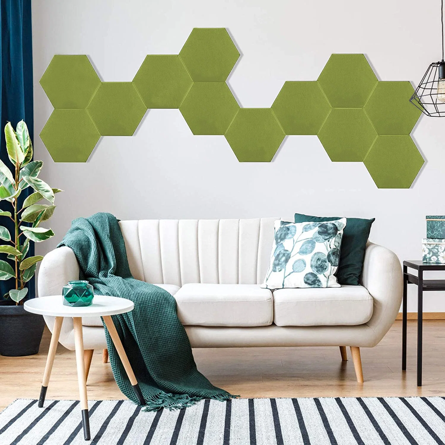 12mm Thickness Optional Hexagonal Polygon Sound-Absorbing Panel Wall Decoration Modern Minimalist Decoration Materials