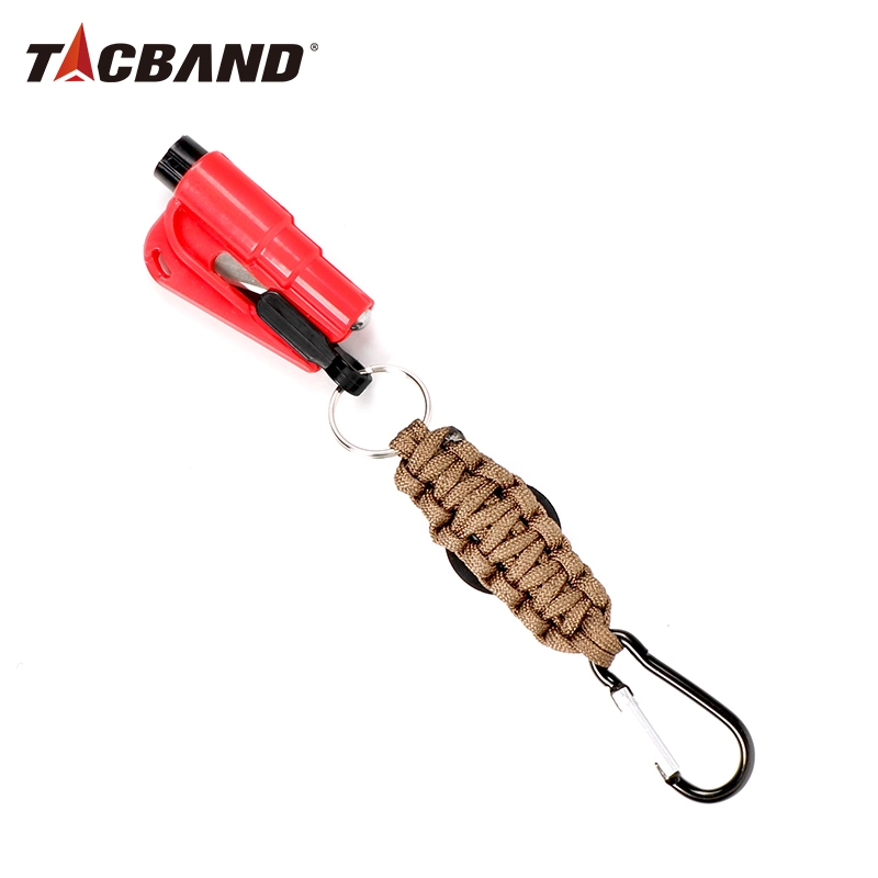 Tacband 4 in 1 Key Chain Window Breaker Seat Belt Cutter Carabiner Compass Survival Kits Tool