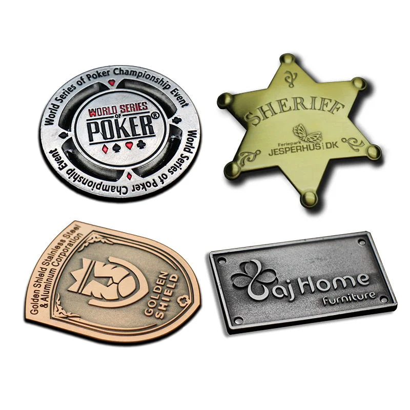 Promotion Gift Advertising Brand Logo Product Label Medallion Memento Coin Sticker Key Dog Tag Fob Emblem Metal Craft Badge