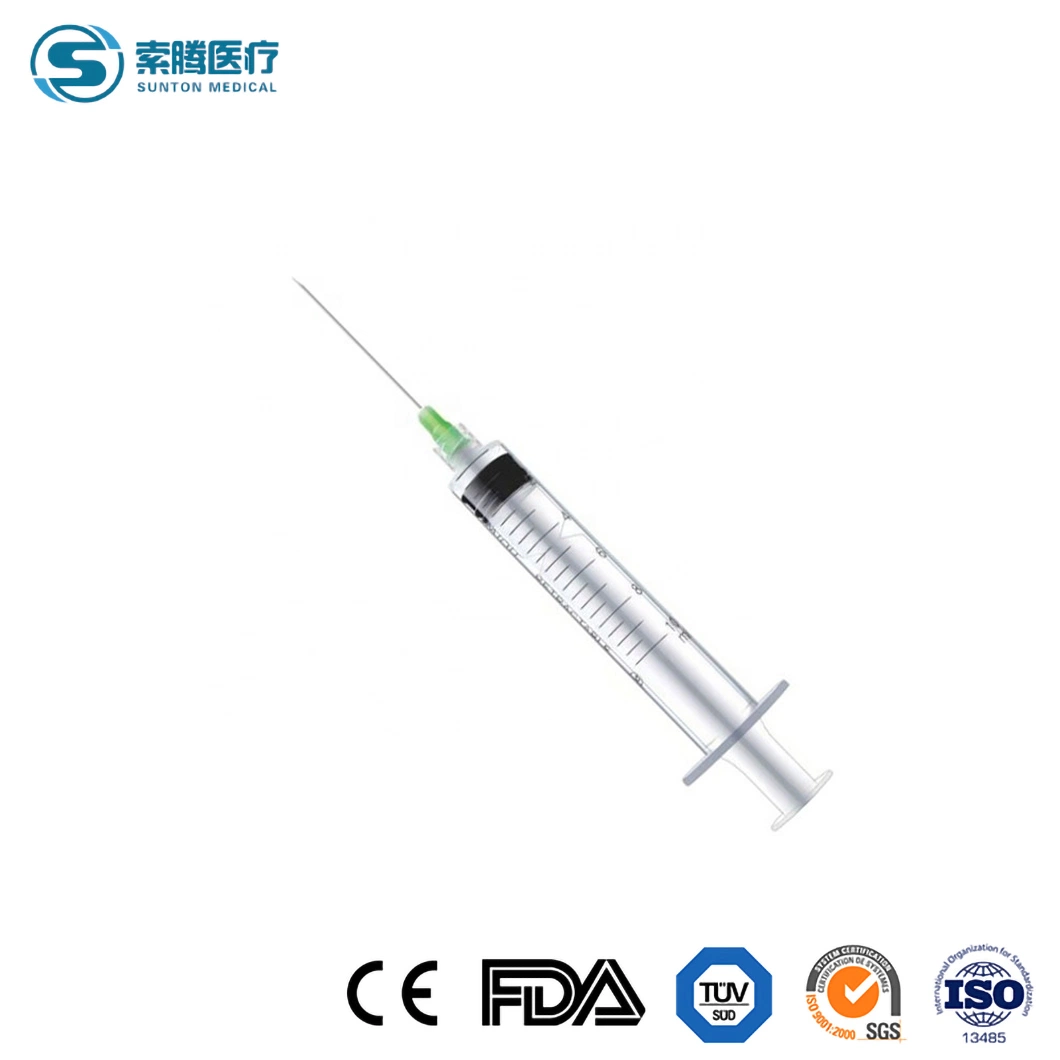 Sunton Sterile Syringe China Plastic Luer Lock Syringe Manufacturing 1ml 2ml 3ml 5ml 10ml 20ml 50ml Disposable Luer Lock Connector Syringe/3ml Luer Lock Syringe