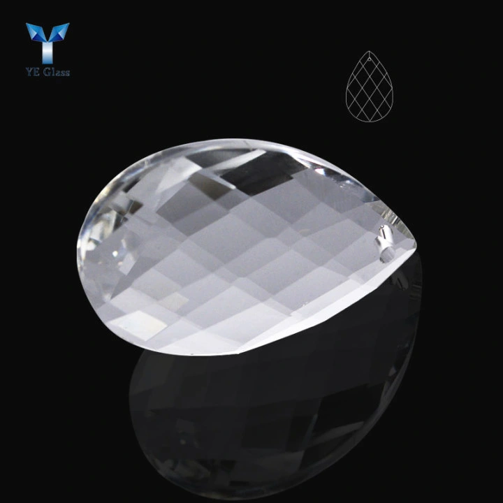 Water Droplet Crystal Glass Pendant Prisms for Lamp Curtain