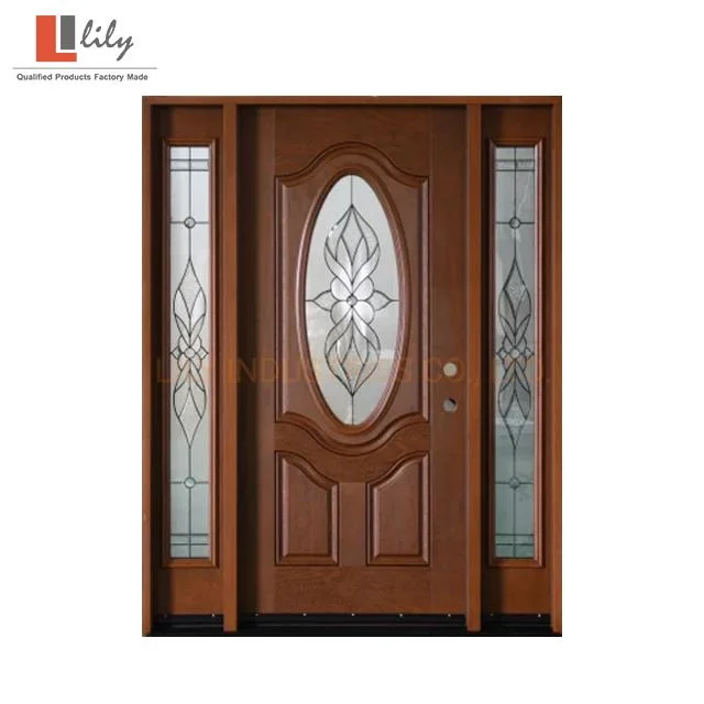 Puerta exterior con vidrios decorativos - Puertas Interiores