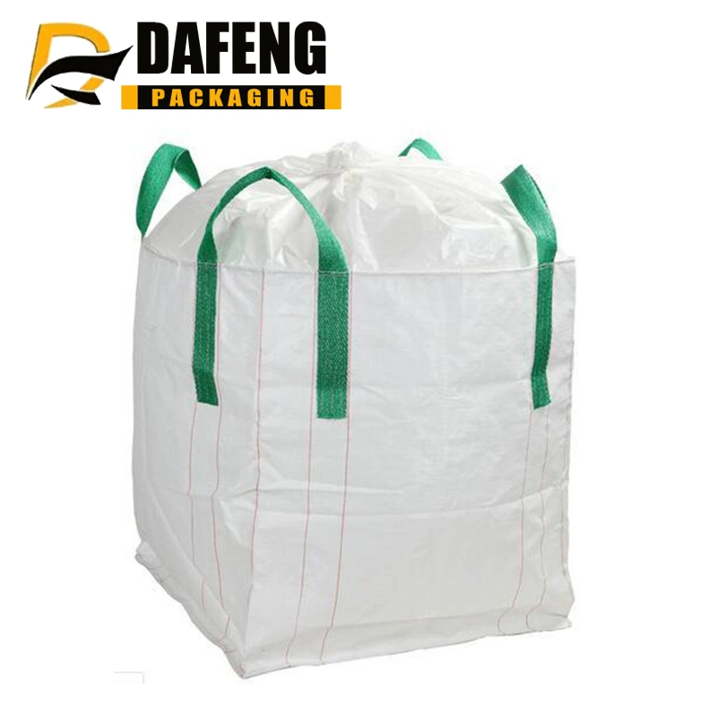 Ton Bag China PP Jumbo Bag Suppliers Square 1000kg 500kg FIBC Bulk Bag Polypropylene 1 Ton Jumbo Big Bag for Packaging Storage OEM Empty Ton Bags