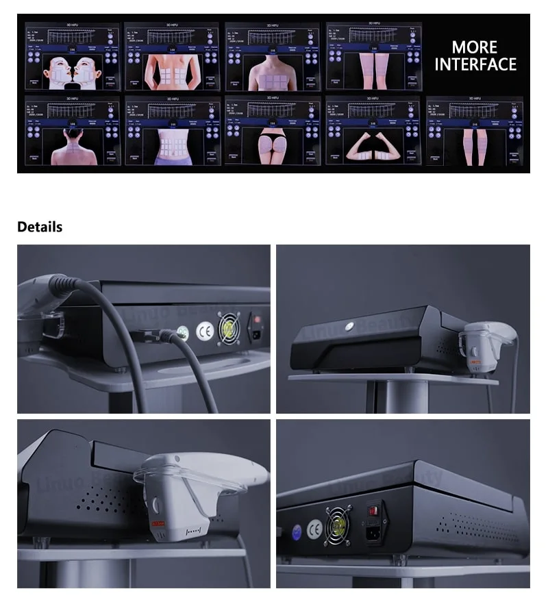 Novo produto de beleza 2020 ultra-som 3D centra Hifu EUA Máquina Hifu 11 Linhas 20, 000 bombadas Smas Tratamento Camada