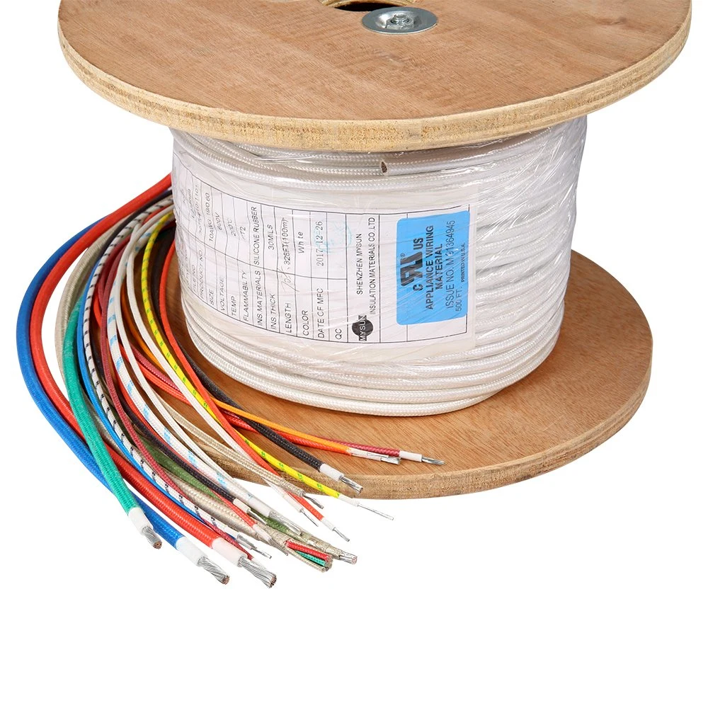 Awm3122 Fiberglass Braid Fiberglass Copper Wires Internal Use Electric Wires High Temp