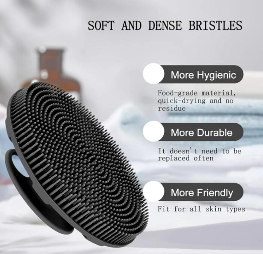 Food-Grade Soft Shower Handheld Cleansing Skin Brush Silicone Body Scrubber