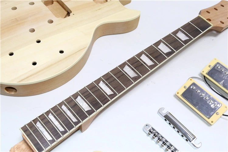 Kit DIY Lp de gros de la guitare avec cou tous les accessoires de jeu de matériel personnalisé St tl inachevé Organe directeur de guitare électrique