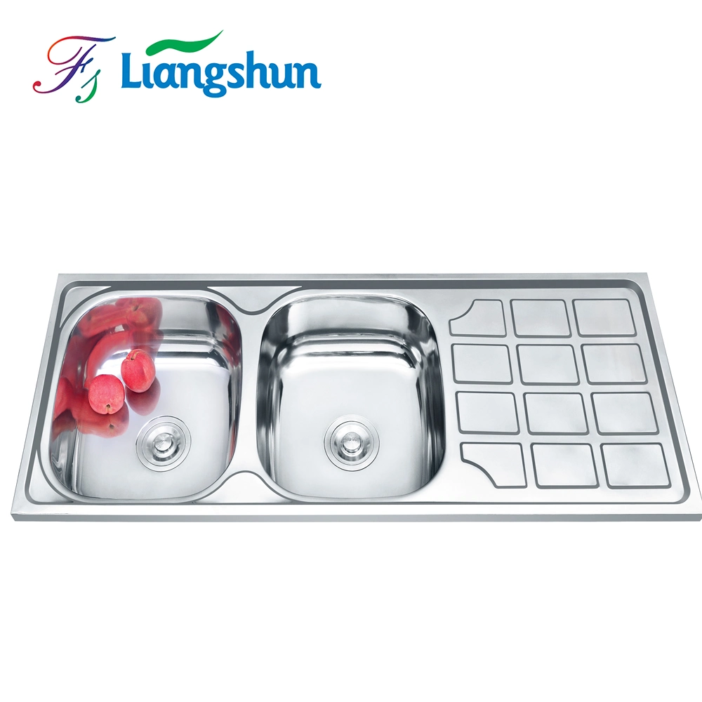 New Design Kitchen Sink with Double Drain Boards