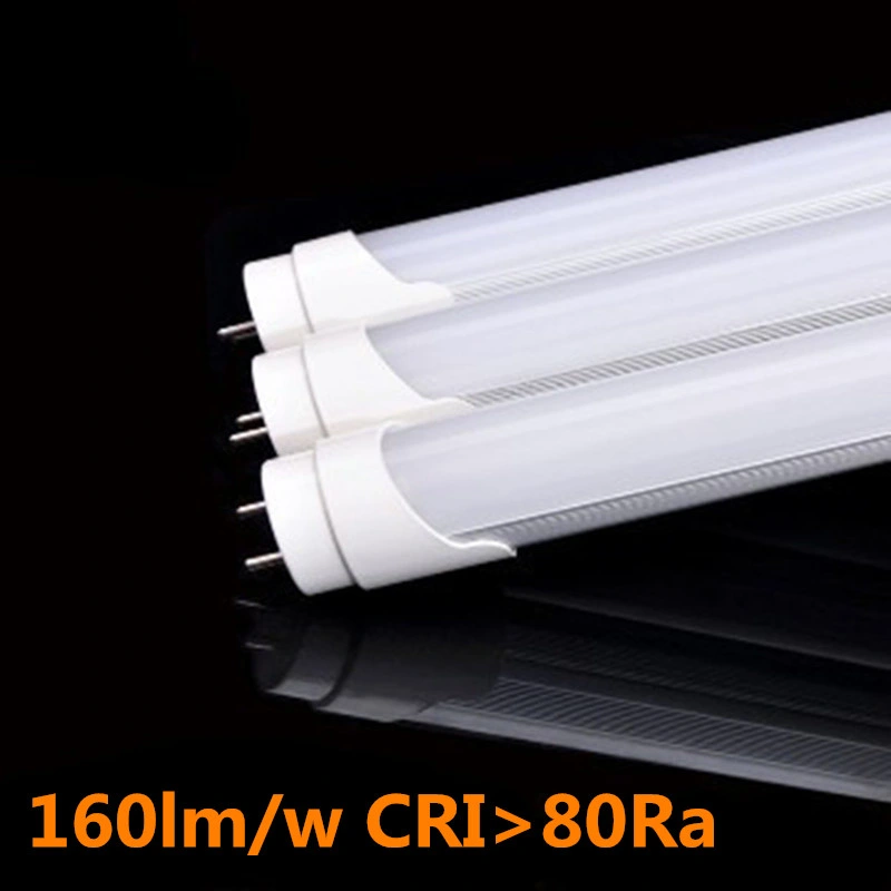 160lm/W CRI>80ra 3000lm T8 18W Tube LED Lumière AC85-305V 6000K Blanc Froid PF>0.9 Plage de Surges 4kv