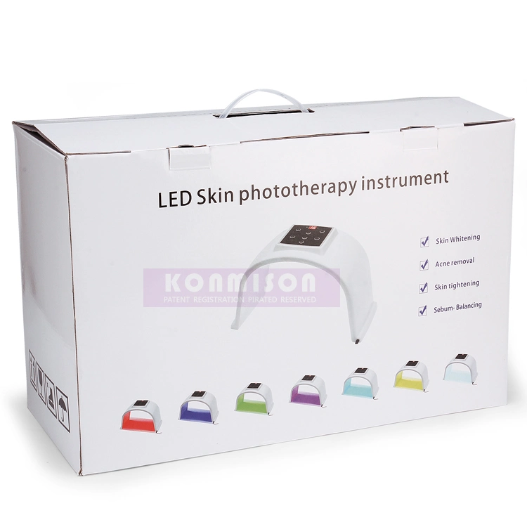 Colorful Red Blue Yellow Green Purple White LED Light Therapy PDT System with 7 Colors