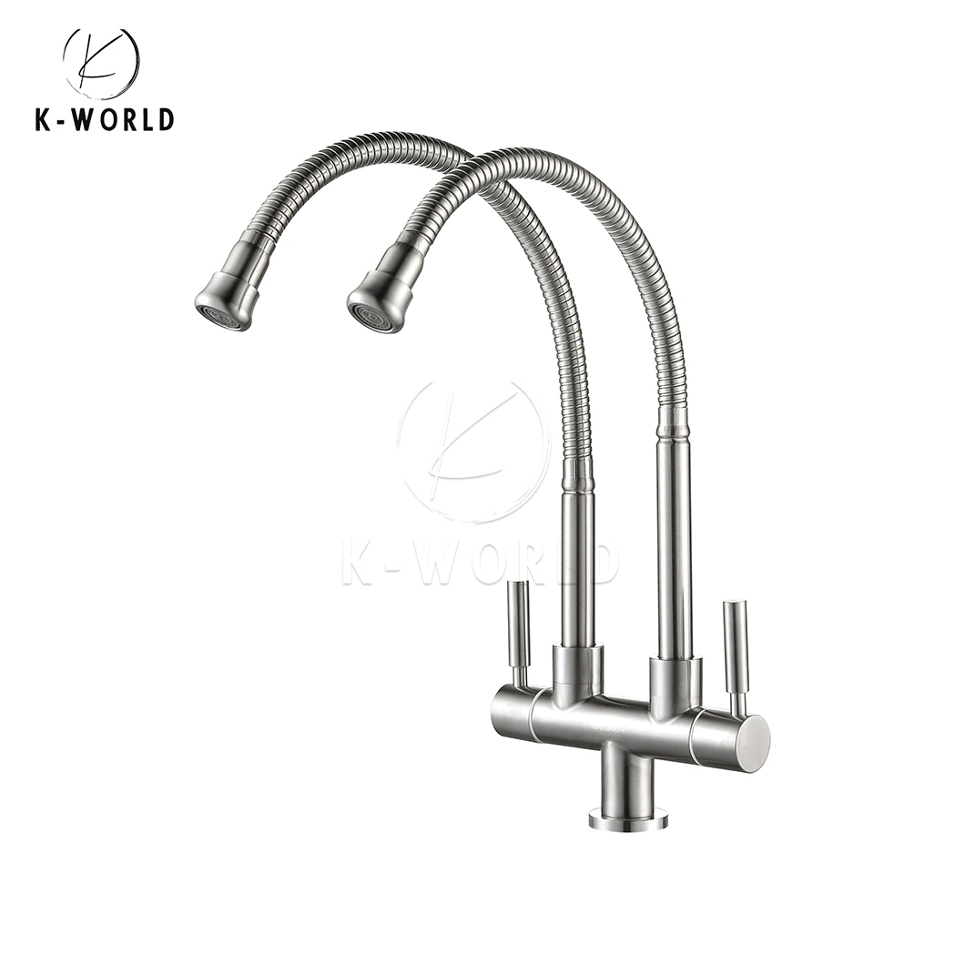 K-World a Series fornecedores de batedeira de Cozinha de punho único Dark Bronze Custom Hot e Cold Kitchen faucet China Gold Chrome Folding Torneira de cozinha em aço inoxidável