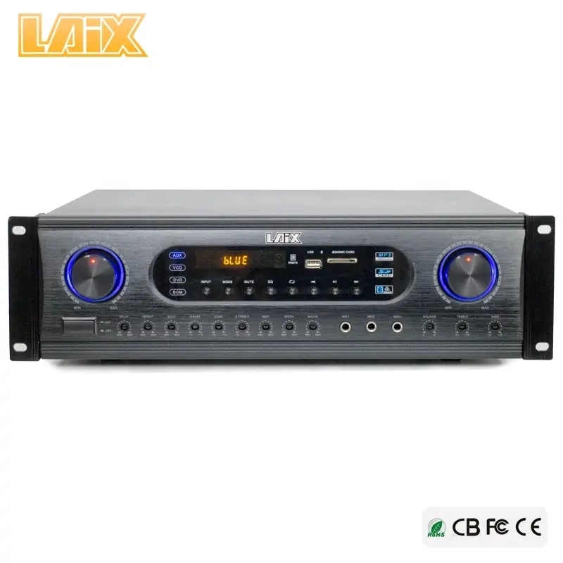 High Quality Digital Amplifier Professional Karaoke Audio with Bluetooth Mic USB