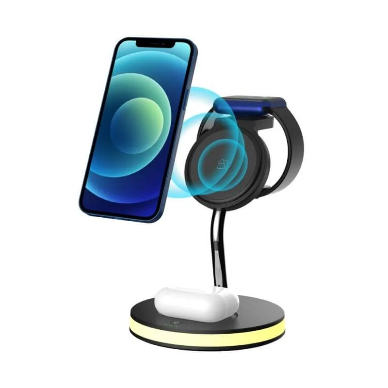 Fashionable 15W 4-in-1 Wireless Charger for iPhone & Android