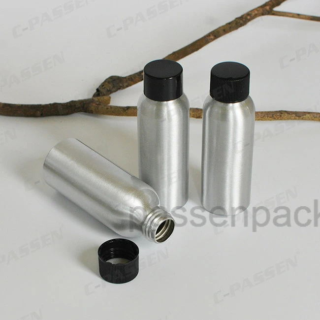 Aluminum E-Liquid Oil Bottle with Black Plastic Screw Cap (PPC-ACB-042)