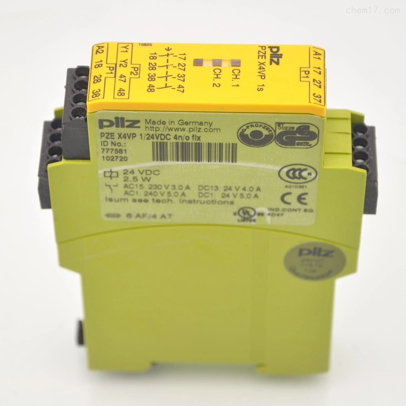 Pilz 774310 Pnoz X3 24VAC 24VDC Dual-Channel Safety Switch