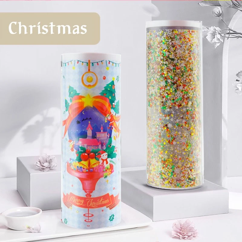 Cylindrical Multi-Function Stationery Glitter Pencil Box School Pencil Case
