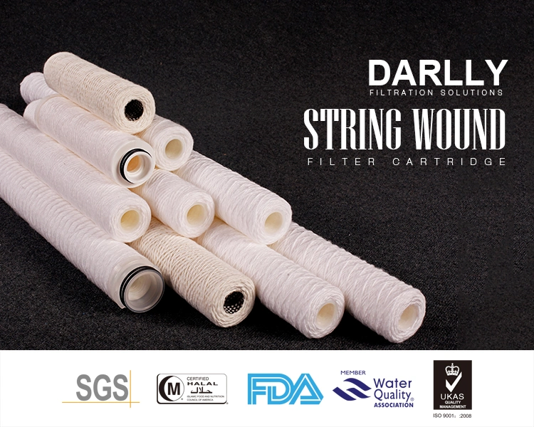 Darlly String Wound Filter Element Cartridge for Microelectronics (PP/Cotton/Glassfiber yarn)