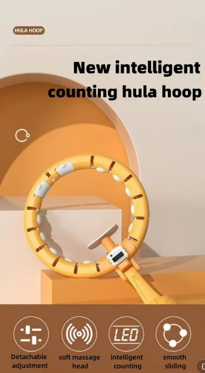 Customizable Indoor Fitness Plastic Magnetic Intelligent Hula Hoop