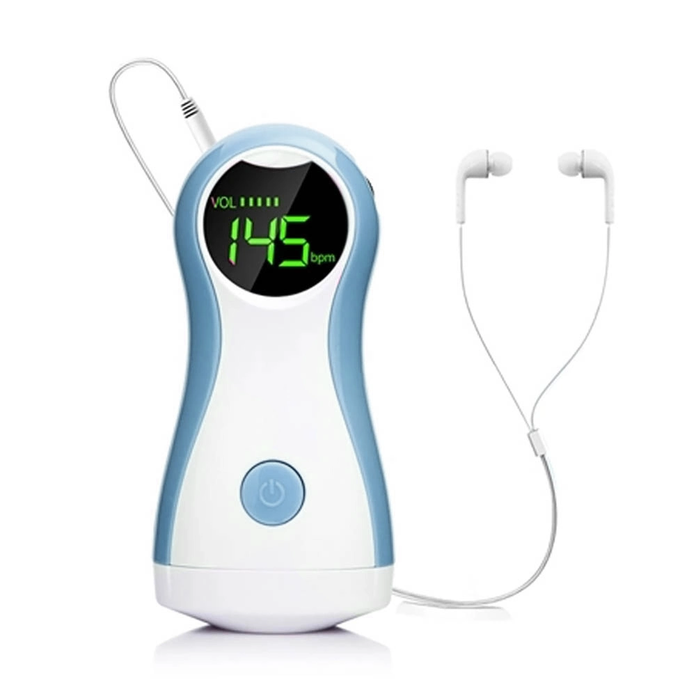 Bébé portable Moniteur de fréquence cardiaque avec écouteurs pour les femmes enceintes Doppler Foetal prénatale