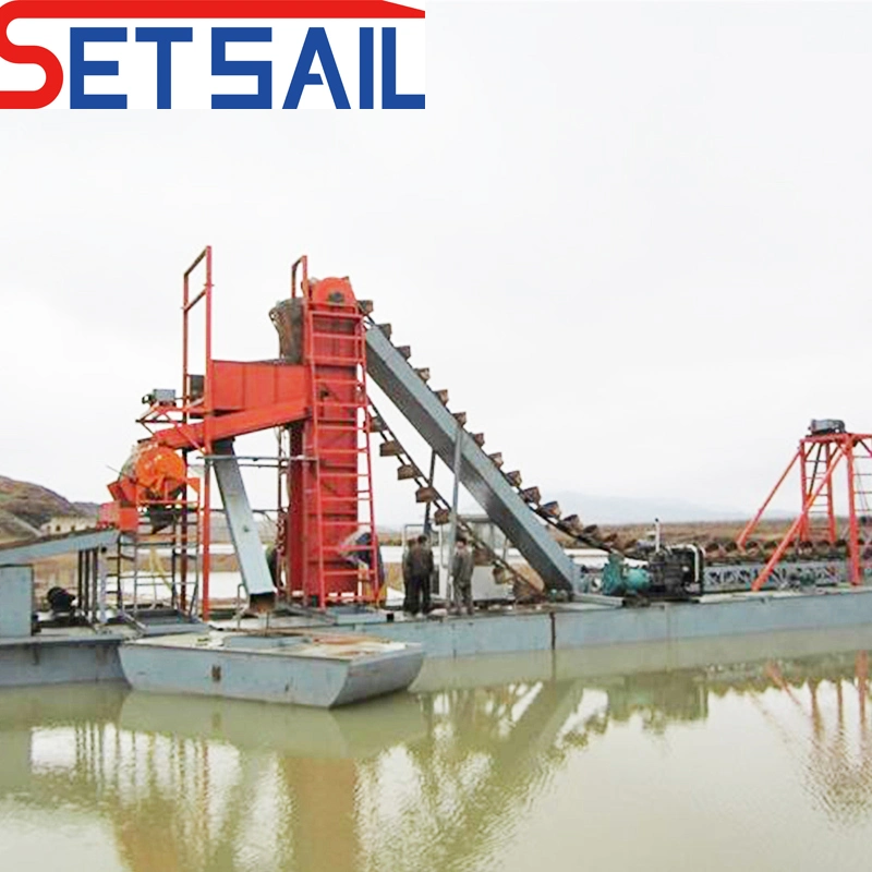 Chain Bucket River Gold and Diamond Mining Dredge for Sale
