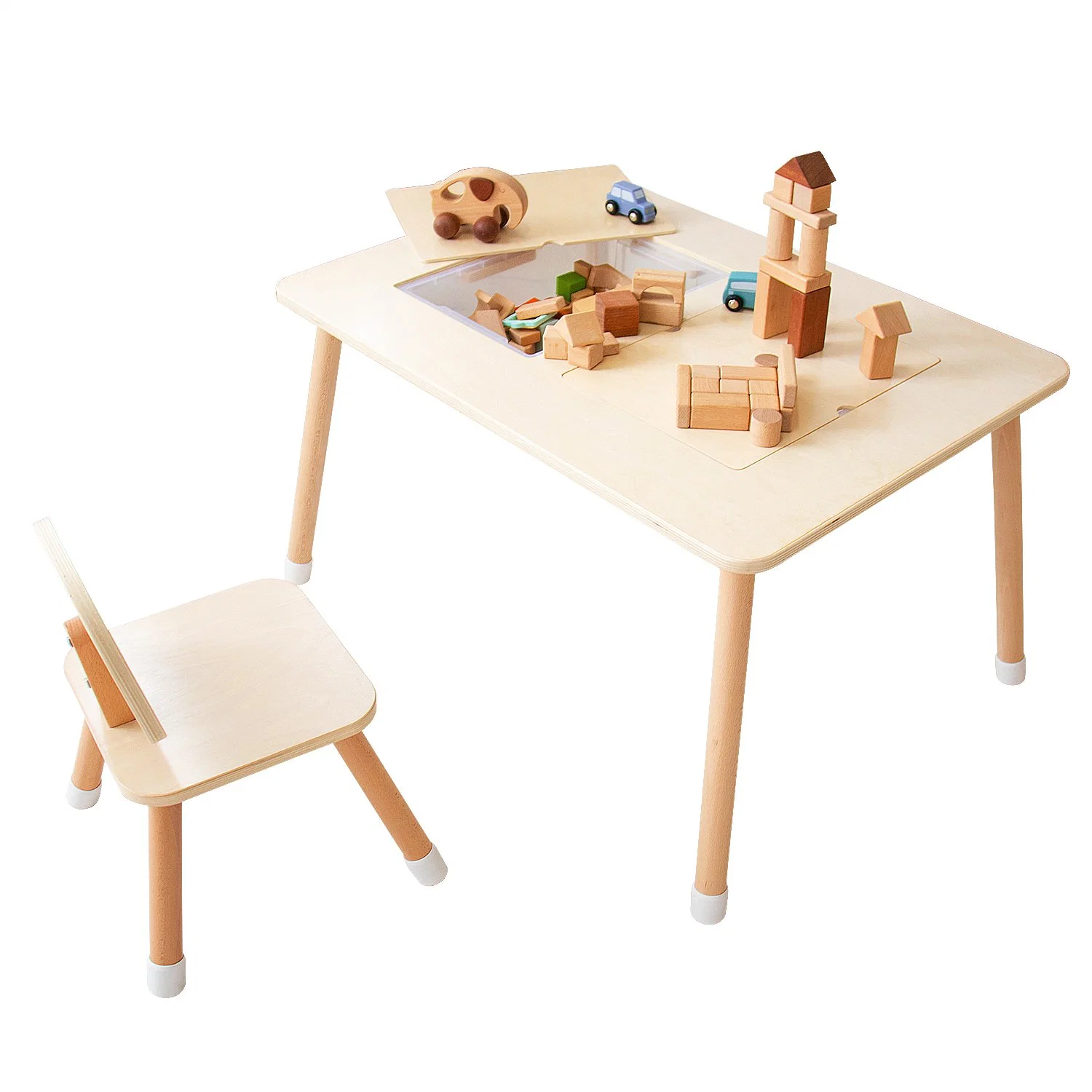 Enfants Les enfants en bois Meubles de bébé Montessori Tables d'activité