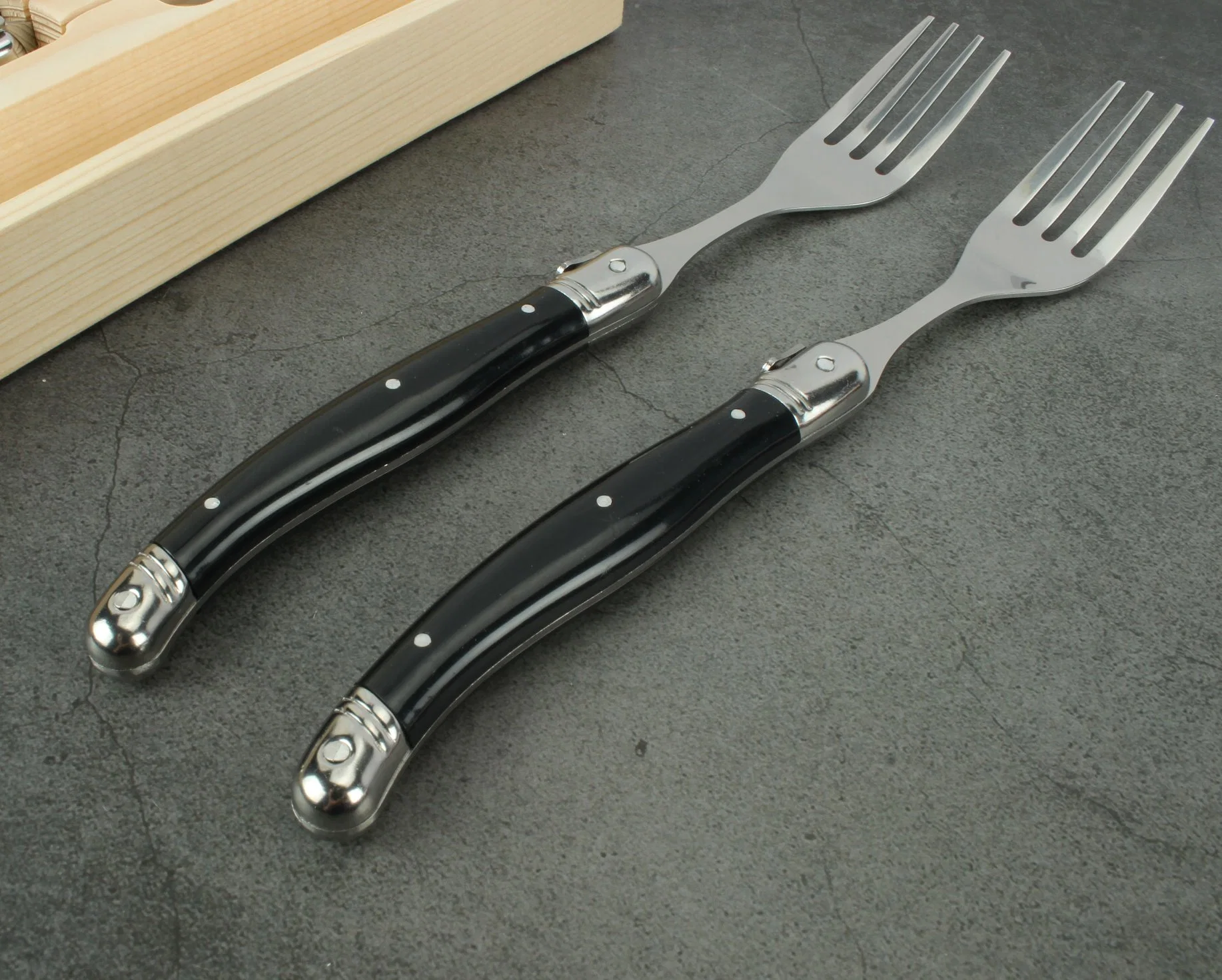 Wholesale/Supplier Flatware Fork and Stainless Steel Fork with Plastic ABS Handle (SE-K1313)