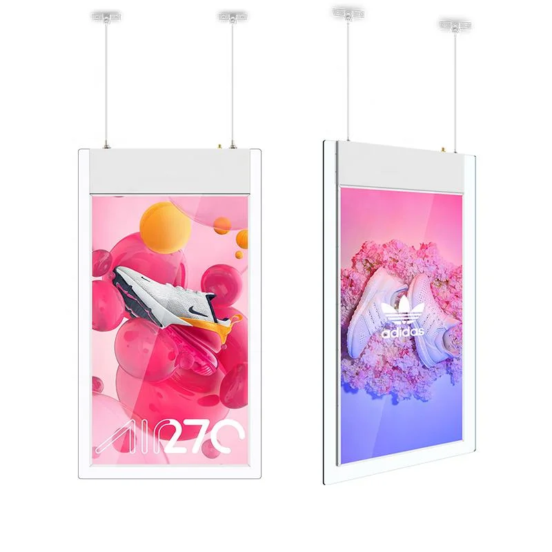 Double Sided Advertising Screens Retail LCD Display Screen Hanging Digital Signage Window