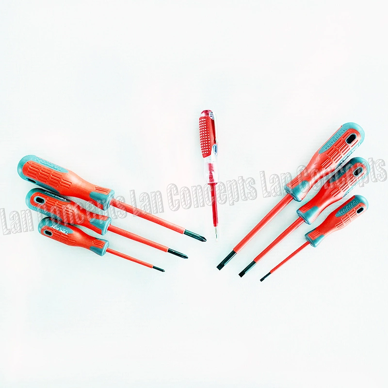 6PCS Screwdriver Set with Magnetic Slotted and Phillips Bits Screwdriver