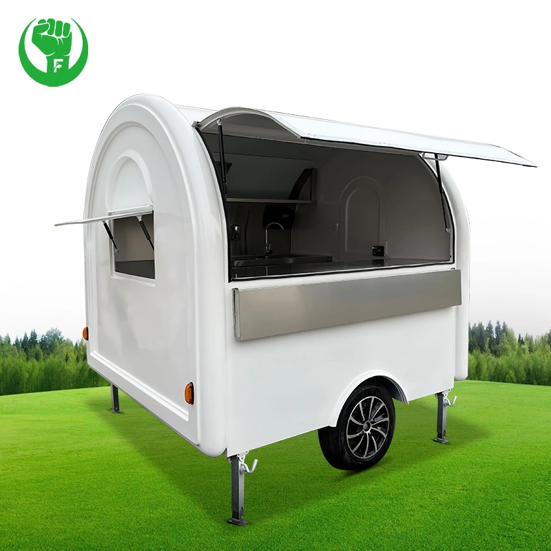 Street Mobile Street Food Kiosk Cart Free Design with Coffee Machine