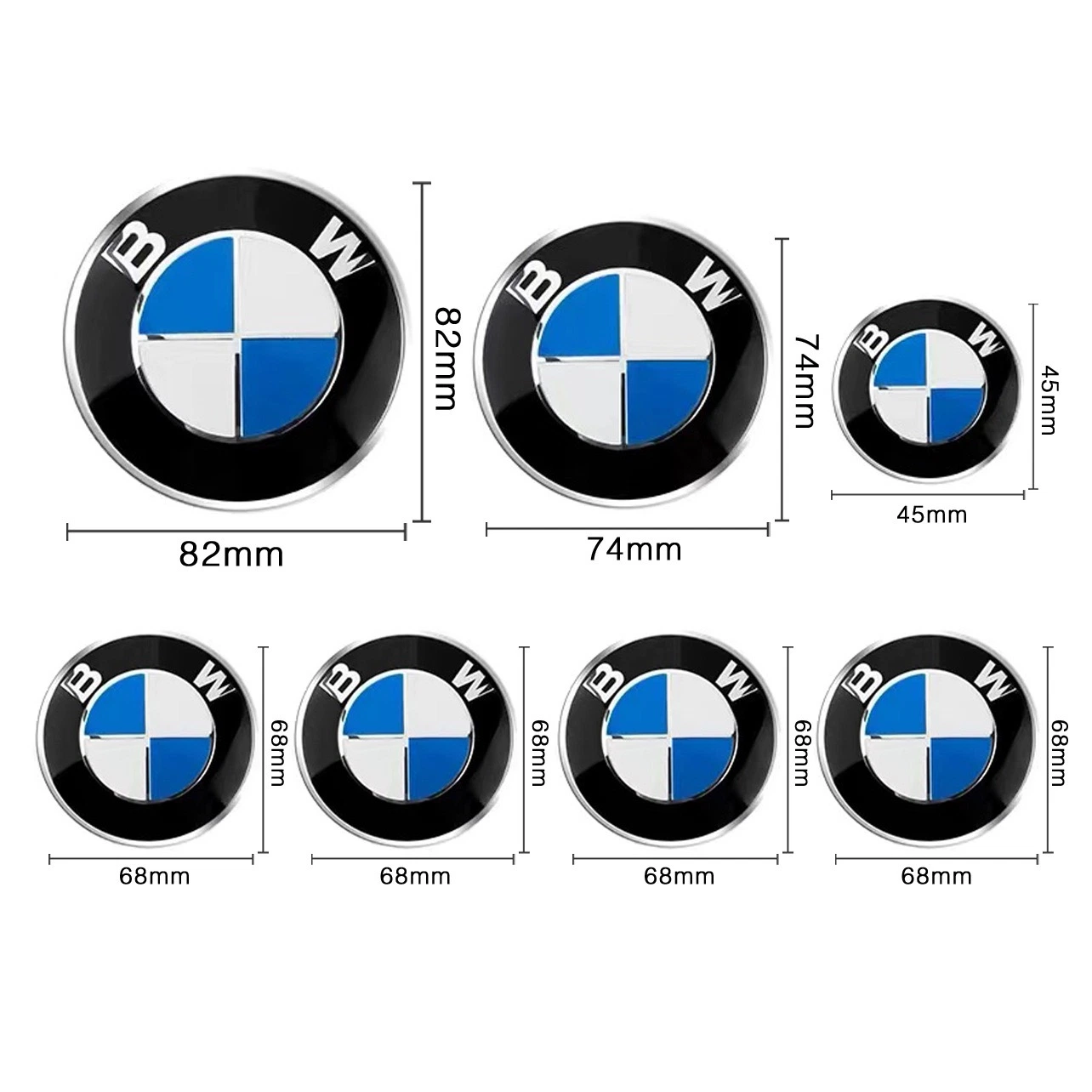 Auto-Zubehör 68mm 10pins ABS-Legierung Auto Rad-Mitte Kappen Emblem Raddekoration Felgen Nabendeckel Abzeichen für BMW