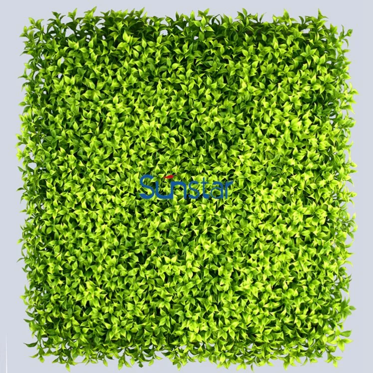 Pimienta de hierba artificial de la hoja de Panel de cobertura 50x50cm pared verde de plástico de las plantas de exterior para jardín decoración (51338)