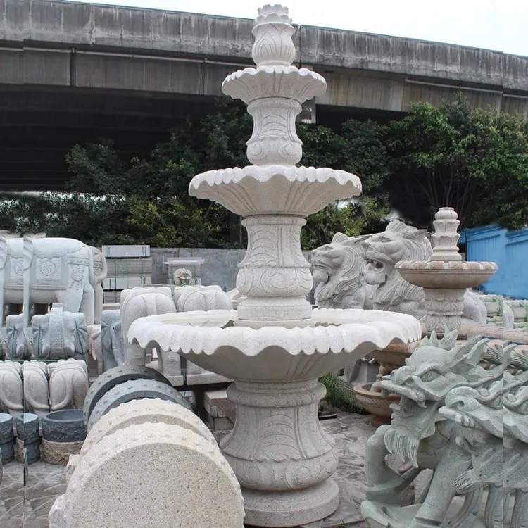 Hand Carving Marble Water Fountain Statue Large Size Fountain for Garden Decoration