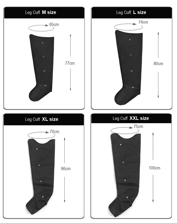 Lymphedema Relief 4 Chamber Air Compression Boots Massage