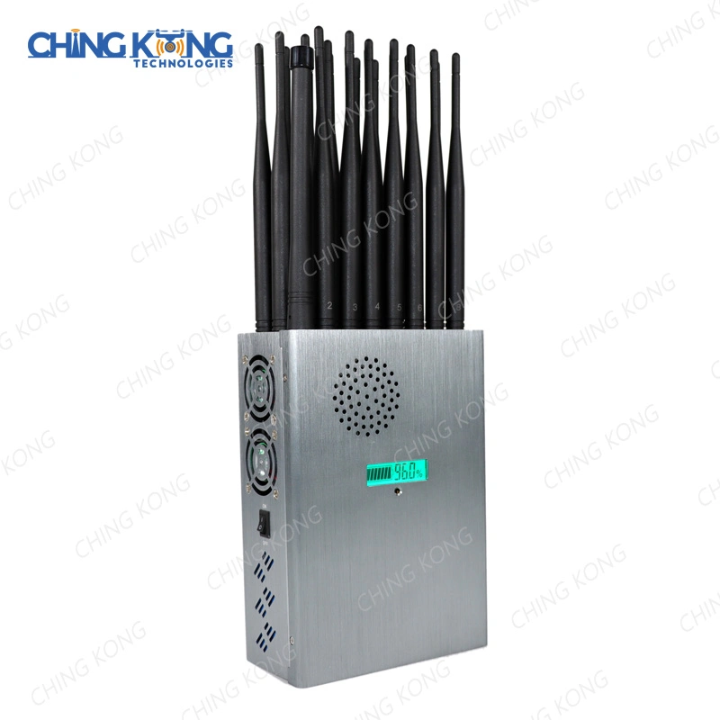 New 24 Antennas Nylon Cover Portable Mobile Phone WiFi GPS Signal Jammer