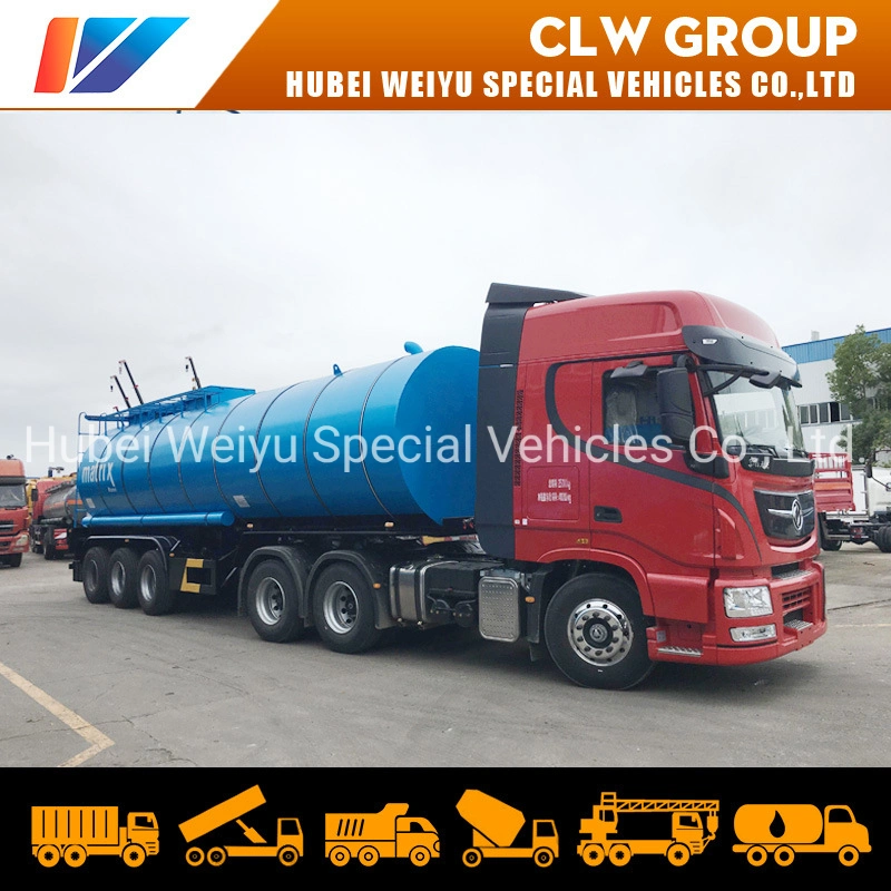 Bitumen Tank Semi Trailer 34000L 34cbm Heated Liquid Asphalt Amulsion Transport Tanker Truck